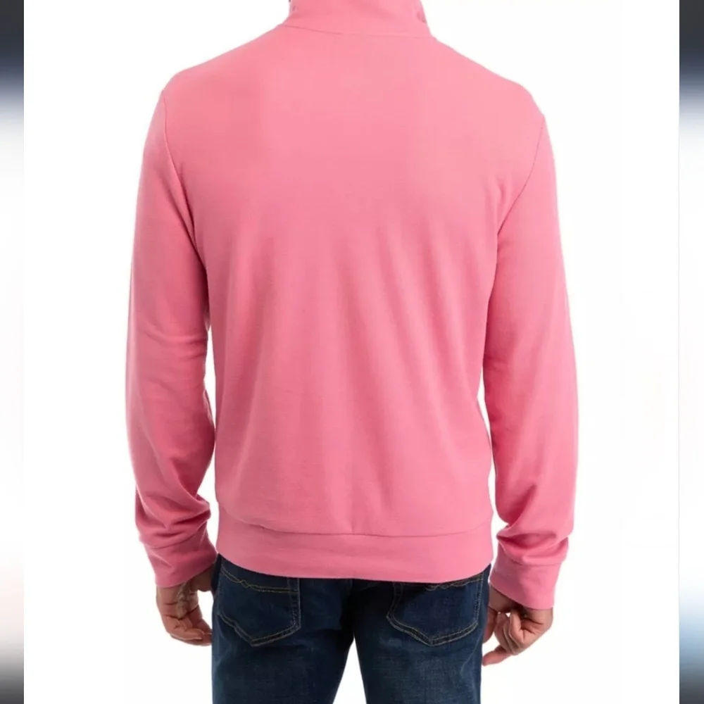 Crown & Ivy Men's Pink Pique 1/4 Zip Pullover Nwt Size XXL
